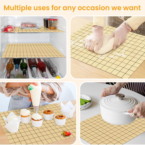 Silicone Baking Mat Roll - Heat Resistant Silicone Baking Sheet Macaron Mat - Cut to Size Silicone Mat for Baking- Non-stick Pastry Mat, Dough Rol...