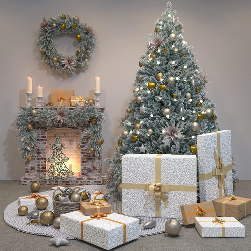 Glitter Silver Contact Paper 15.7 x 78.7 Inches Vinyl Film Self Adhesive Waterproof Removable Glitter Peel and Stick Contact Paper for Cabinets Sh...