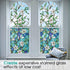 Coavas Decorative Window Privacy Film, Heat Control Sun Blocking Stained Glass Window Film, Floral Design Static Cling, Non Adhesive Windows Tint ...