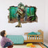 Supzone Dinosaur Wall Stickers Broken 3D Decorative Wall Decals Removable Boys Bedroom Baby Nursery Childrens Wall Decor...