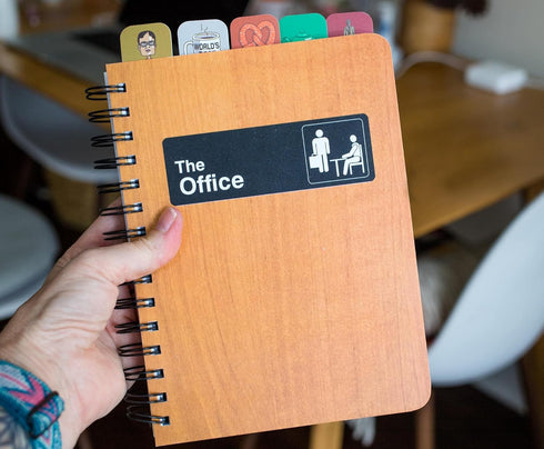 JUST FUNKY The Office Tabbed 288-Page Spiral Notebook | Bound Sketchbook Journal, Work Memo Notepad With Lined Paper, Travel Diary | Home School S...