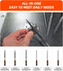 Needle File Set (Carbon Steel 6 Piece-Set) File Handles, Hardened Alloy Strength Steel - Set Includes Flat, Flat Warding, Square, Triangular, Roun...
