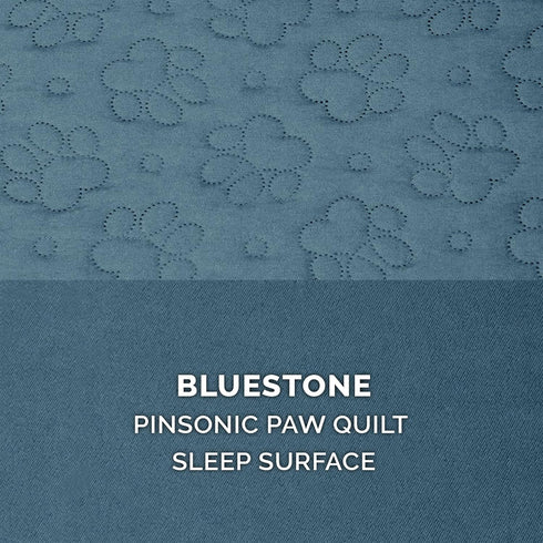 Furhaven Replacement Dog Bed Cover Pinsonic Quilted Paw L Shaped Chaise, Machine Washable - Bluestone, Medium...