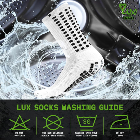 LUX Anti Slip Soccer Knee Socks,Non Slip Football/Basketball/Hockey Sports Grip Socks...