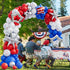 161Pcs Red White and Blue Balloons Arch Garland Kit with Exploding Hollow Star Foil Balloons for 4th of July Memorial Day Graduation Baseball Game...