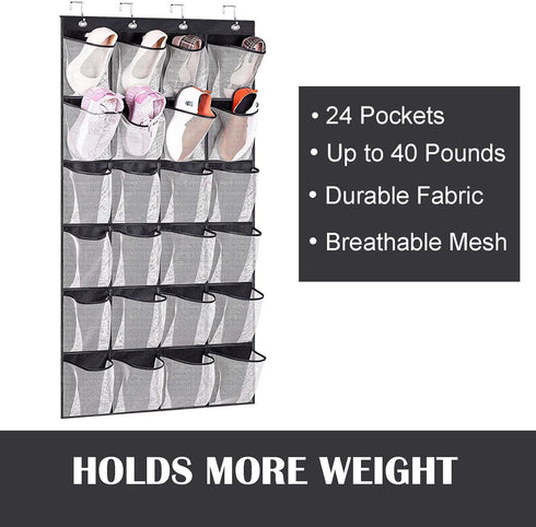 Shoe Rack for Closet,Over the Door Shoe Organizer,Hanging Front Door Entrance Entryway Cabinet Organizers,Shoe Stand Pantry Holder Space Saving Cl...