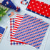 Whaline 8Pcs Patriotic Cotton Fabric Bundles Red Blue White Star Stripe Fat Quarters 4th of July Quilting Patchwork for Independence Day DIY Handm...