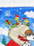 Peanuts Snoopy Kurt Adler Cuffed Satin Holiday Stocking (19", Blue/White)...