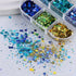 Laser Nail Art Sequins 3D Irregular Multi-Shaped Rhombus Glitter Sequins Manicure Decoration Thin Flakes Nail Design Nail Art Flakes Powder Kit Na...