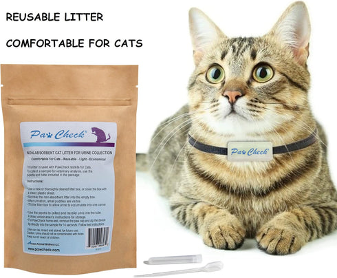 Cat Litter for Urine Collection - Reusable and Non-Absorbent Cat Urine Collection Home Kit Intended to Monitor Cat Health...