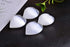 AMOYSTONE Selenite Crystal Hearts of Palm Worry Stone Crystal and Healing Stones Home Decoration 2PCS...