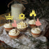 Pack of 40 Pre-Assembled Princess Cupcake Toppers Crown Castle Girl Cupcake Toppers Birthday Fruits Picks for Princess Theme Party Decoration...