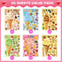 Ice Cream Party Kids Sticker Sheets, 36 Sheets Build Your Own Stickers, Mix And Match Ice Cream Decals Stickers, DIY Crafts Stickers Face Stickers...