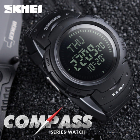 Gosasa Men’s Watch Sports Digital Compass Survival 50M Waterproof Stopwatch Alarm...