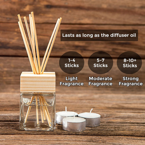 Reed Diffuser Sticks – 100 pcs of Black Rattan Essential Oil Aroma Refill Wood Sticks for Spa, Fragrance, Aromatherapy (24 cm x 3 mm)...