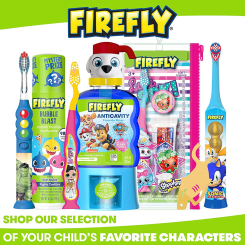 FIREFLY Clean N' Protect, L.O.L. Surprise! Toothbrush with hygienic Character Cover, Soft Bristles, Anti-slip Grip Handle, Battery Included, Ages ...