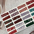 12 Pcs Christmas Nail Art Stickers Winter Cartoon Water Transfer Nail Decals Xmas Snowflake Nail Stickers Christmas Tree Grid Nail Art Design Deca...