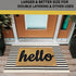KILOCOCO Beige Striped Rug 2.3'x3.6' Indoor Outdoor Rugs Front Door Mat Hand Woven Cotton Washable Striped Layered Doormats for Front Porch/Kitche...