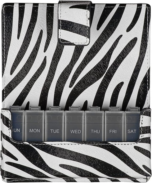 HealthSmart® Travel Pill Case, Zebra...