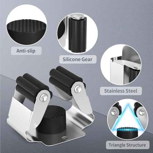 6 Pack Broom Holder Wall Mount Stainless Steel Mop Hanger Organization Heavy Duty Garage Storage System Garden Laundry Kitchen Tool Organizer Gene...