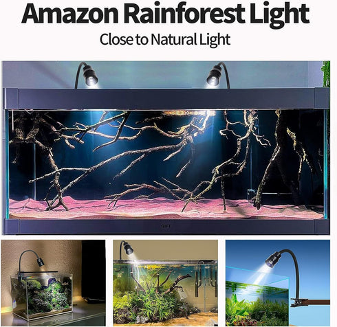 UPETTOOLS Aquarium Light Full Spectrum Fish Tank Lights LED Zoom Lights for Plants 3 Colors Adjustable Focal Length (10)...