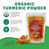 Jiva Organic Turmeric Powder 7 oz - Packaged in Resealable Bag, 100% Raw with Tumeric Powdered Organic, Turmeric Curcumin Powder, Origins from Ind...