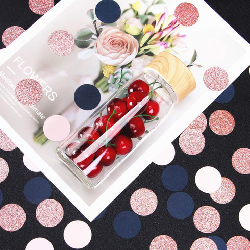 Navy Blue Pink Rose Gold Confetti 300pcs Gender Reveal Party Decorations Glitter Birthday Table Confetti Graduation Wedding Baby Shower Decoration...