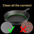 Cast Iron Cleaner Chainmail Scrubber -Fine Ring- 316 Stainless Steel Scrubbing Sponge Skillet – Dish Scrubber - Built-in Silicone with Welded Ring...