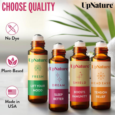 Wellness Essential Oil Roll On Gift Set - Relaxation Gifts for Women & Men - Head Comfort, Mood Booster, and Restful Sleep - Great Stocking Stuffe...