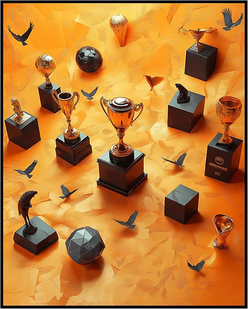 Posterizer 1 pcs-nick nacks and sport trophies abstract poster -2-Sports & Hobby Art Gifts for sports fans Decor for Home & Office- unframed wall ...