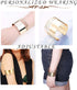 HANPABUM Women Gold Tone Choker Necklace and Cuff Bangle Bracelet Jewelry Set Exaggerated Punk Style (A:Gold Tone)...