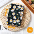 Fabric Notebook A6 Flower Embroidered Journal Daisy Printed Linen Hardcover Journal Pocket Ruled Notebook Blank for Women Girls Gifts Office and S...