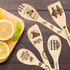 5Pcs Lemon Wooden Cooking Spoons Set, Summer Lemon Theme Kitchen Cooking Utensils Natural Non-Stick Carve Burned Bamboo Spoon Slotted Spatulas Coo...
