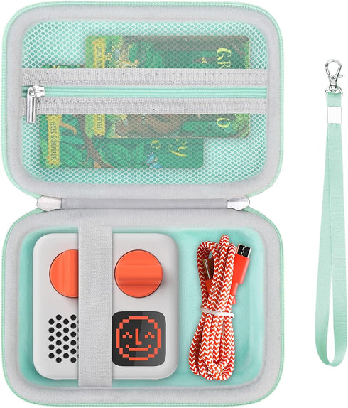 Hard Travel Case for Yoto Mini (2024 Edition) Kids Screen-Free Bluetooth Audio Player, Storage Holder Protection Case with Zipper Mesh Pocket for ...