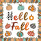 Whaline 83Pcs Hello Fall Bulletin Board Kit Pumpkin Bulletin Board Set Plaid Leopard Pumpkin Decoration Border Cutout with Glue Points for Fall Ha...