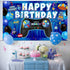 Video Game Birthday Decorations Banner Backdrop Blue Game Birthday Party Decorations Level up Gaming Theme Party Backdrop Photo Props for Gamer Ki...