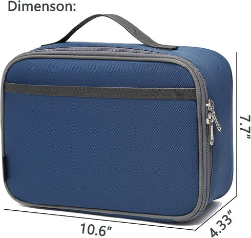 FlowFly Kids Lunch box Insulated Soft Bag Mini Cooler Back to School Thermal Meal Tote Kit for Girls, Boys,Cyan...