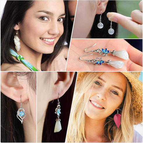 Hypoallergenic Earring Hooks Kit, Anezus 720Pcs Earring Making Kit with Hypoallergenic Earring Hooks, Earring Backs and Jump Rings for Earring Mak...