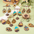 Beadthoven 18 Pairs DIY Sunflower Printed Wood Dangle Earring Making Kit VIntage Rustic Summer Flower Wood Pendants Teardrop Charms Hanging Orname...