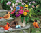 Bits and Pieces - 50 Piece Jigsaw Puzzle for Seniors - 15" x 19" - Birds on The Porch Steps - 50 pc Large Lettered Pieces Colorful Scenic Jigsaw...