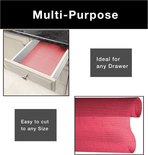Smart Design Original Grip Shelf Liner - 18 Inch x 15 Feet - Non Adhesive, Strong Grip Bottom, Easy Clean Kitchen Drawer, Cabinet, Cupboard Dresse...