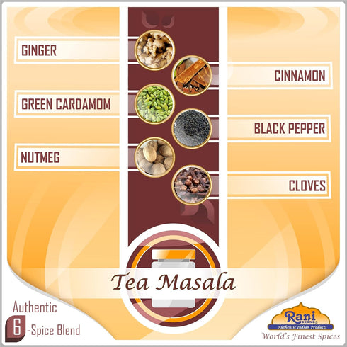 Rani Tea (Chai) Masala Indian Spice Blend 3oz (85g) PET Jar ~ All Natural | Vegan | Gluten Friendly | Salt & Sugar Free | NON-GMO | No Colors | In...