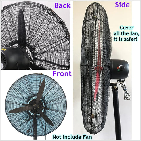 2 PACK Fan Cover for 30 Inch Industrial Pedestal Fan,Fan Dust Cover for Kids Children Finger Protection,Fan Mesh Cover for 30" Commercial Fan for ...