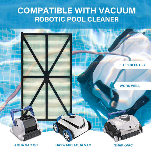 Replacement Robotic Pool Cleaner Filter Cartridges RCX70101PAK2 for Hayward Robotic in-ground Pool Cleaners AquaVac, TigerShark and SharkVac Pool ...