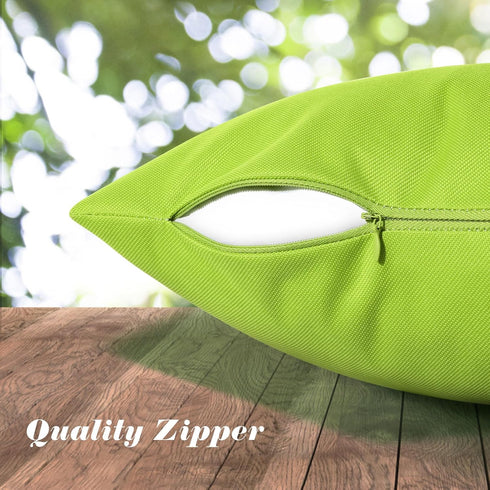 Waterproof Outdoor Throw Pillow Cover, 2 Pack Solid PU Coating Throw Pillow Case UV Protection Garden Cushion Cover for Patio Sofa Couch Balcony 2...
