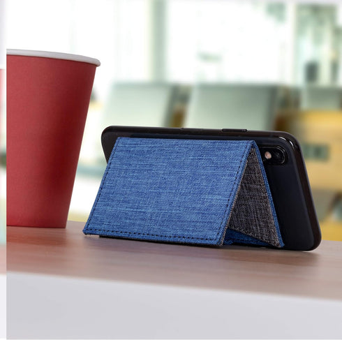 | Stick On Cell Phone Wallet and Card Holder for Phone Case | iPhone Compatible(Blue Grey)......