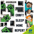 Eureka Minecraft Characters Door, Window, and Bulletin Board Go-Around Classroom Decorations for Teachers, 17 Pieces...