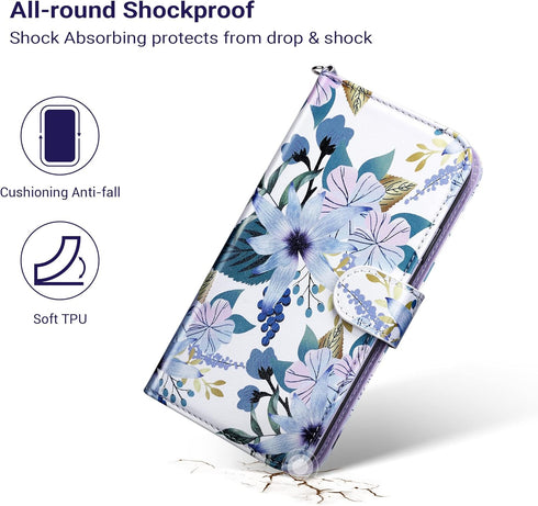 ULAK Compatible with iPhone 11 Wallet Case with Card Holder, PU Leather Flip Cover with Kickstand Magnetic Closure, Shockproof Protective Phone Ca...