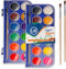 2 Pack Watercolor Paint Set 12 Vivid Colors Includes Watercolour Mixing Palette and 2 Brushes, Perfect For Artists, Beginner Painters, Kids and Ad...