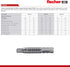 fischer Universal Plug UX 6x35 R (with Rim)100pcs Use in All Solid Hollow and Board Building Materials Holds in Concrete Masonry Gypsum Plasterboa...
